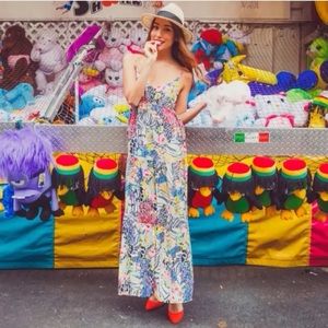 Yumi Kim Silk Maxi Dress with Pockets Wild Floral